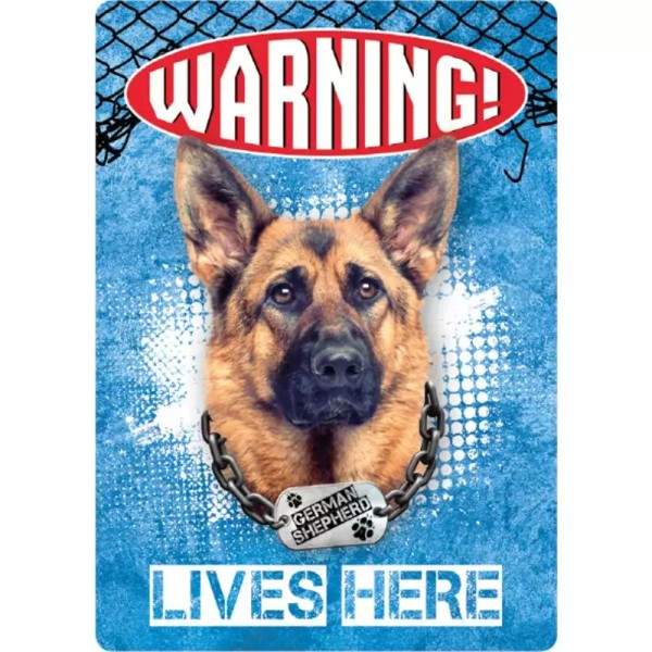 Metallschild "German Shepherd Warning (v)"